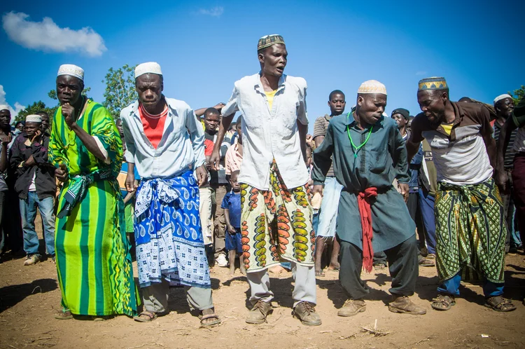 Sikili dancers north of Mandimba, Mozambique